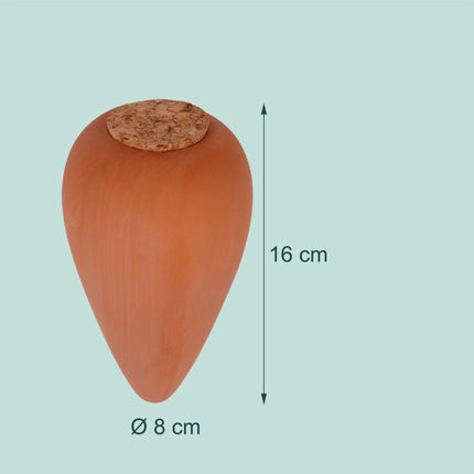 Ensemble de 4 cônes d'arrosage en terre cuite avec couvercles, 350 ml