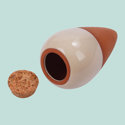 Cônes d'arrosage en argile avec couvercles, 350 ml, beige, lot de 2