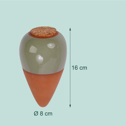 Cônes d'arrosage en argile avec couvercles, 350 ml, vert clair, lot de 4