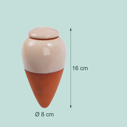 Cônes d'arrosage en argile avec couvercles, 350 ml, lot de 2 - Beige