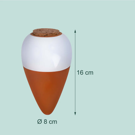 Cônes d'arrosage en terre cuite avec couvercles, 350 ml, lot de 2, blancs