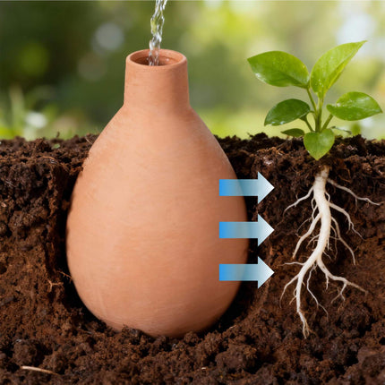 Ollas d'arrosage en argile, 1 L, lot de 2, pour irrigation souterraine