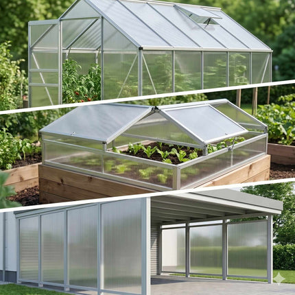 Plaques alvéolaires transparentes en polycarbonate, 6 mm, lot de 10