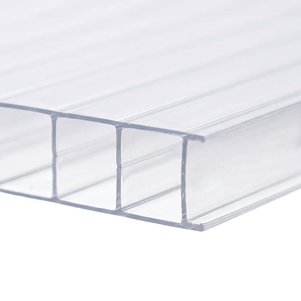 Plaques alvéolaires transparentes en polycarbonate, 6 mm, lot de 10