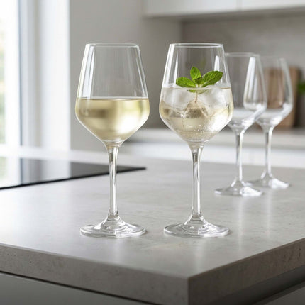 Klarer Weingläser-Set, 4 Stück, 360 ml Fassungsvermögen