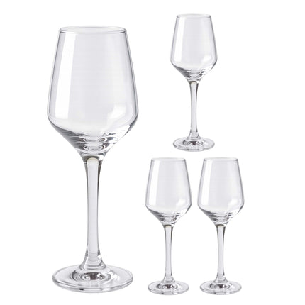 Klarer Weingläser-Set, 4 Stück, 360 ml Fassungsvermögen