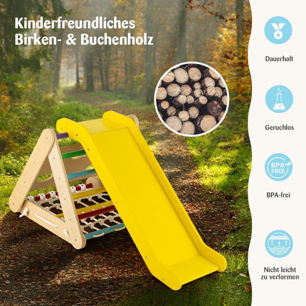 Jouet d'escalade pour tout-petits, cadre d'escalade triangulaire 4 en 1 avec rampe multicolore