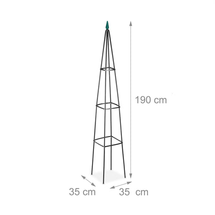 Kletterhilfe 2er Set 190 cm schwarz