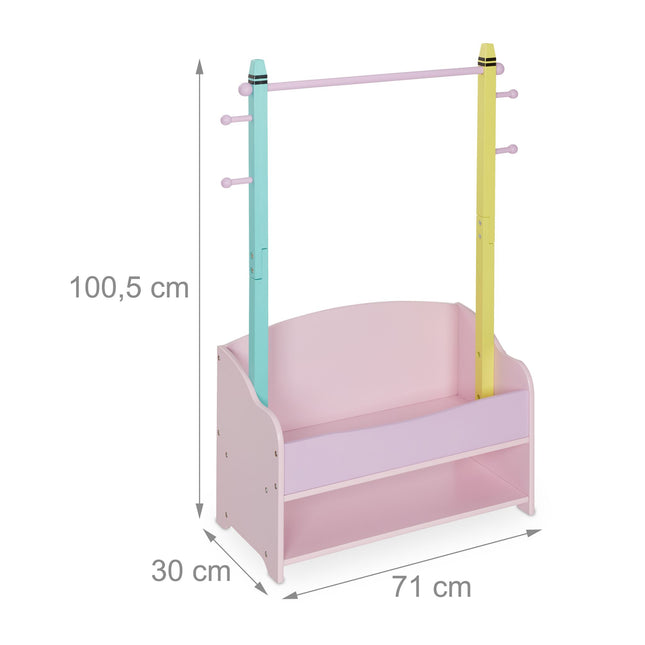 Cintre pour enfants avec étagères