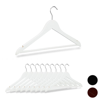 Cintres en bois, lot de 10