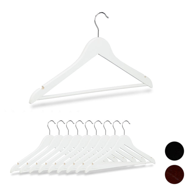 Cintres en bois, lot de 10