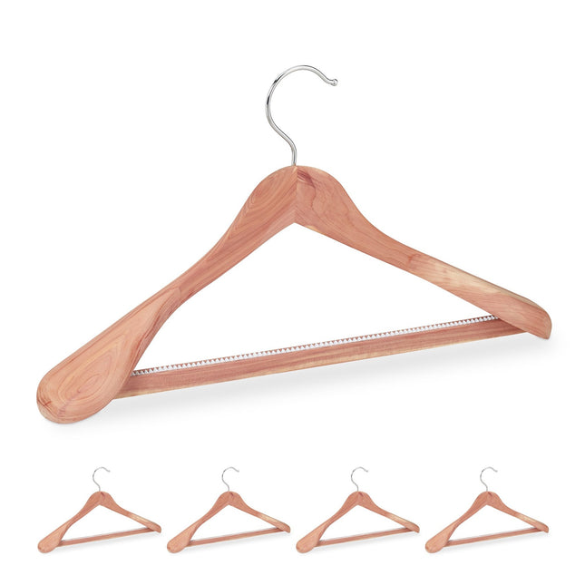 Cintres en bois de cèdre, lot de 5