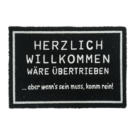 Kokos-Fußmatte, 60x40 cm, lustiger Spruch, rutschfest