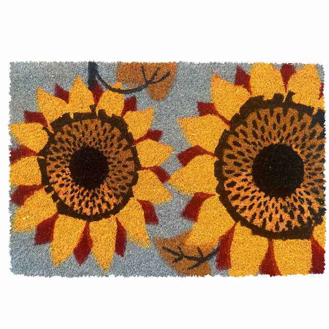 Kokos-Fußmatte, botanisches Design, 60x40 cm