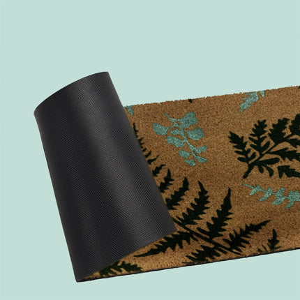 Kokos-Fussmatte, Botanisches Design, 60x40 cm, Rutschfest