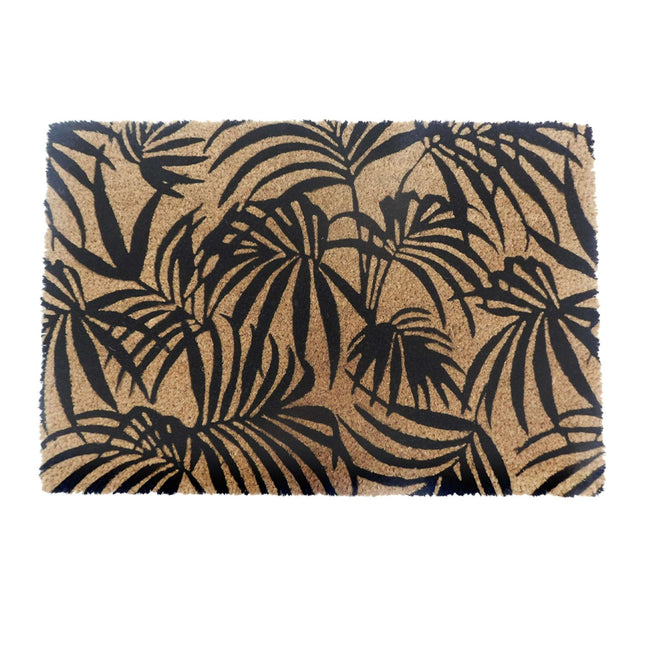 Kokos-Fußmatte, rutschfest, botanisches Design, 60x40 cm