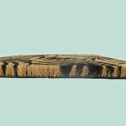 Tapis de porte en noix de coco, antidérapant, motif botanique, 60 x 40 cm