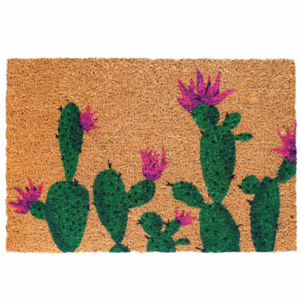 Kokosfaser-Fußmatte, botanisches Design, 60x40 cm