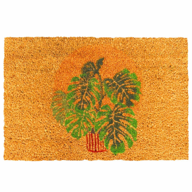 Kokosmatten-Fußabtreter, botanisches Design, 60x40 cm