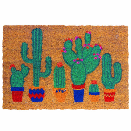 Kokosfaser-Fußmatte, botanisches Design, 60x40 cm