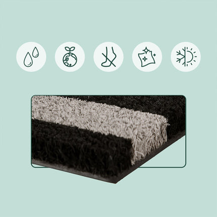 Tapis de porte antidérapant en fibre de coco - Usage intérieur/extérieur