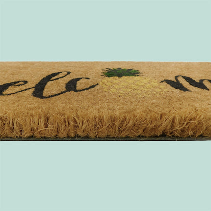 Tapis de bienvenue antidérapant en fibre de coco, pour usage intérieur/extérieur