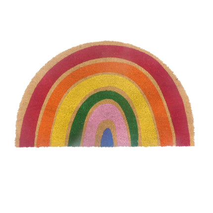 Paillasson demi-rond en noix de coco, 80 x 50 cm, antidérapant