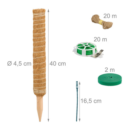 Barres de noix de coco pack de 4 40 cm avec accessoires