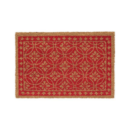 Paillasson en noix de coco à motif floral