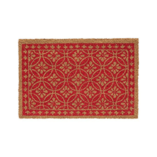 Kokosnuss-Fußmatte mit Blumenmuster