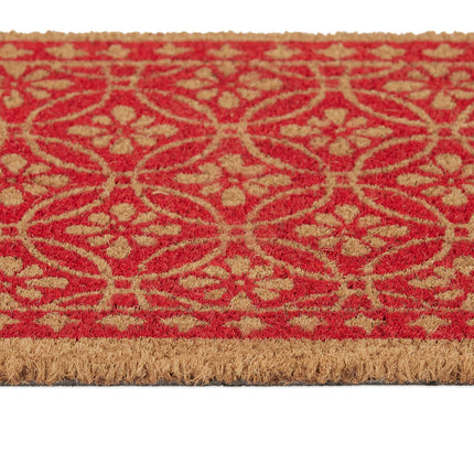 Paillasson en noix de coco à motif floral