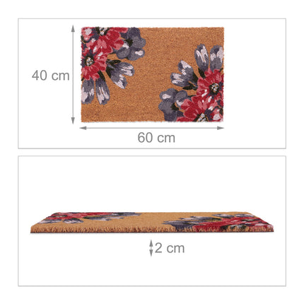 Kokos Fußmatte Blumen