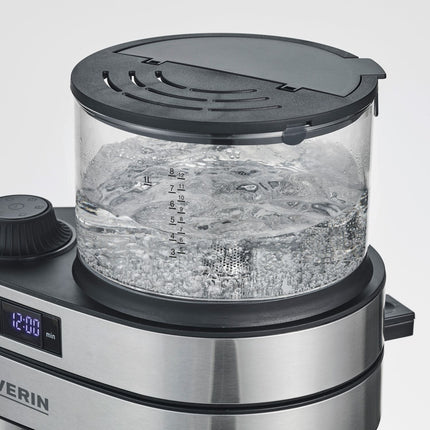 Kaffeemaschine, 12 Tassen Fassungsvermögen, Edelstahl