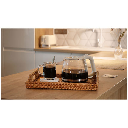 Cafetière 1,5 L – Crème et acier inoxydable, 1080 W