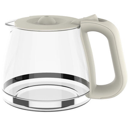 Cafetière 1,5 L – Crème et acier inoxydable, 1080 W
