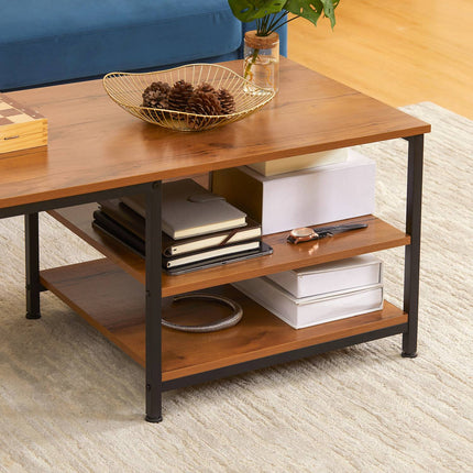 Industrieller Couchtisch 2er-Set – Stahl & Natur-Finish