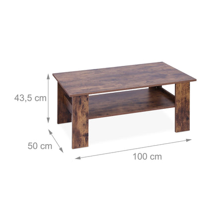 Couchtisch mit Ablage – Modernes Design, leicht zu reinigen
