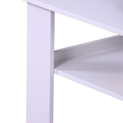 Table basse avec étagère inférieure - Design moderne, facile à nettoyer