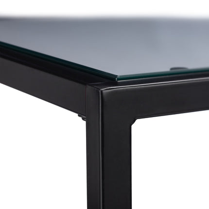 Table basse avec plateau en verre