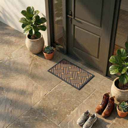 Coir & PVC Doormat, 60x40 cm, Non-Slip, Indoor/Outdoor