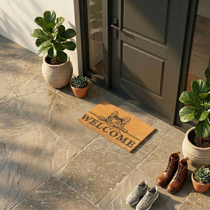Coir Welcome Doormat, Non-Slip, 60x40 cm