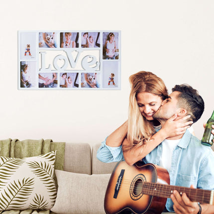 Cadre collage LOVE pour 10 photos