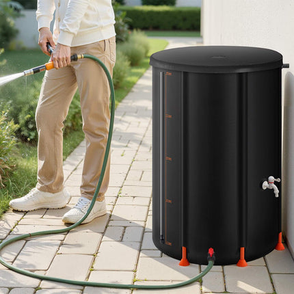 Collapsible Rain Barrel 380L, 1000D PVC, Spigot Kit