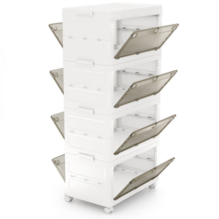 Faltbare Aufbewahrungsbox mit Deckel, 126L/168L, Rollen