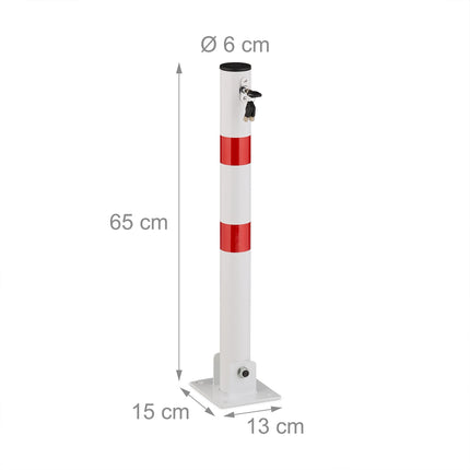 Poteau de barrière pliable