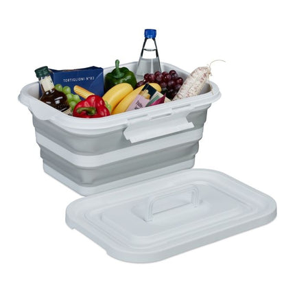 Panier pliable avec couvercle