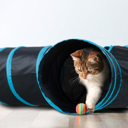Tunnel pliable pour chat 3 voies