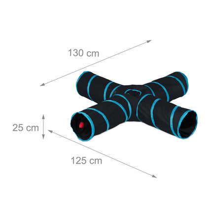 Tunnel pliable pour chat avec 4 allées