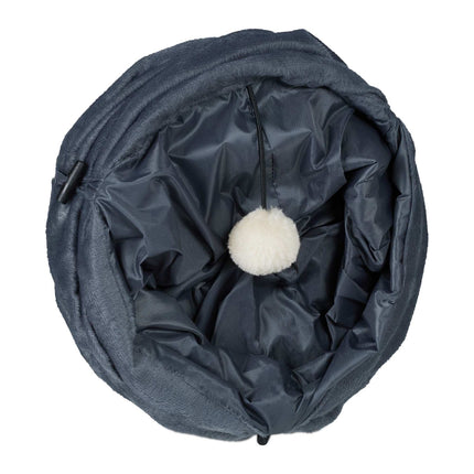 Tunnel pliable pour chat avec peluche