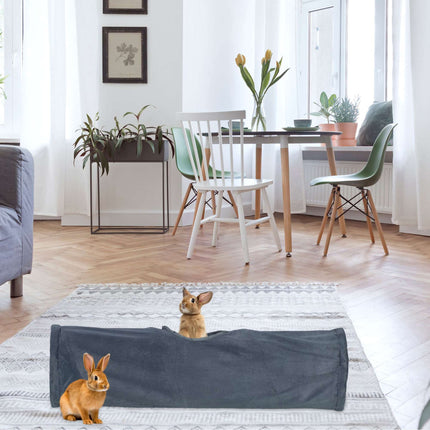 Tunnel pliable pour chat avec peluche
